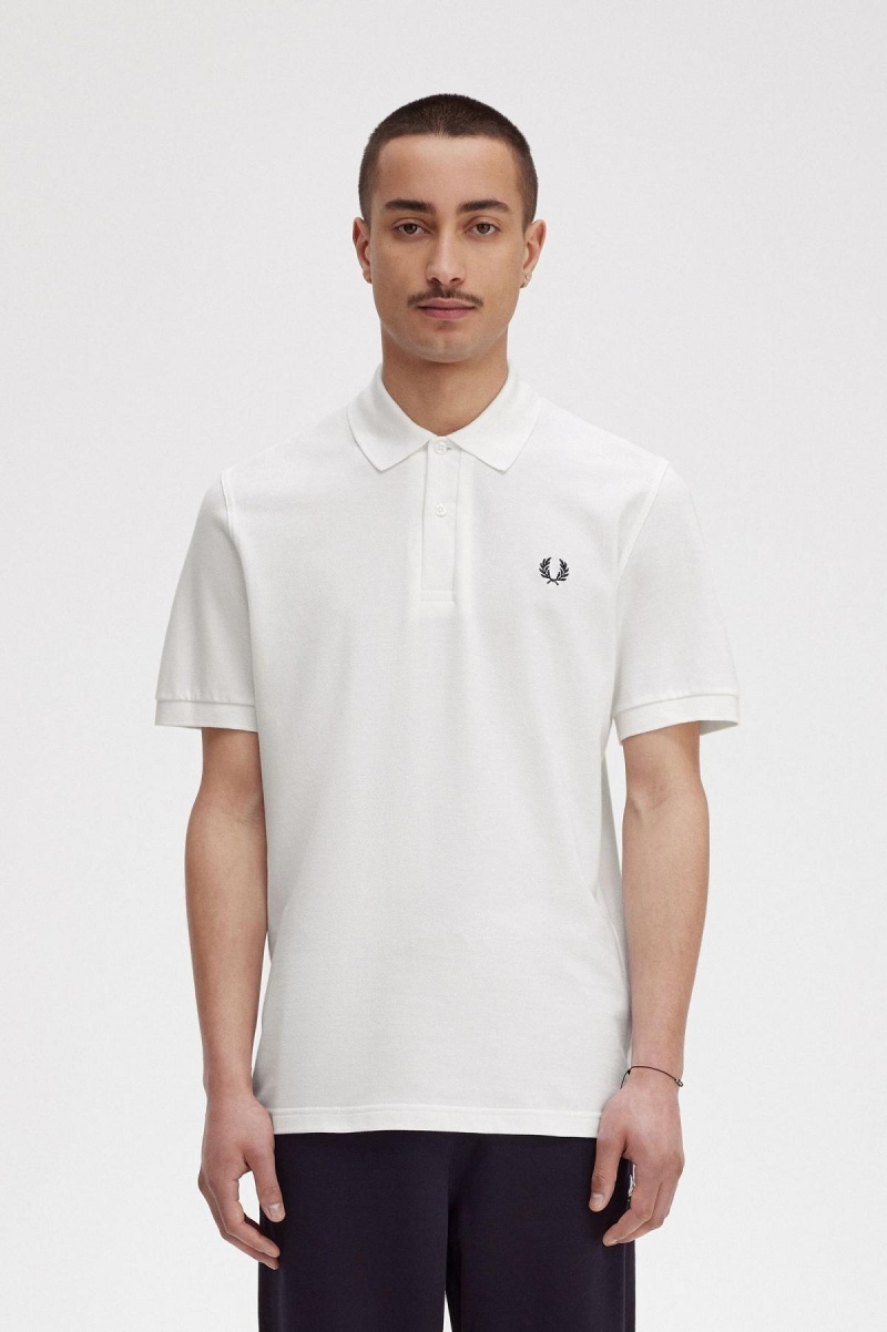 Fred Perry M3 Fred Perry Shirt Herren Weiß Navy | SCHNY84649