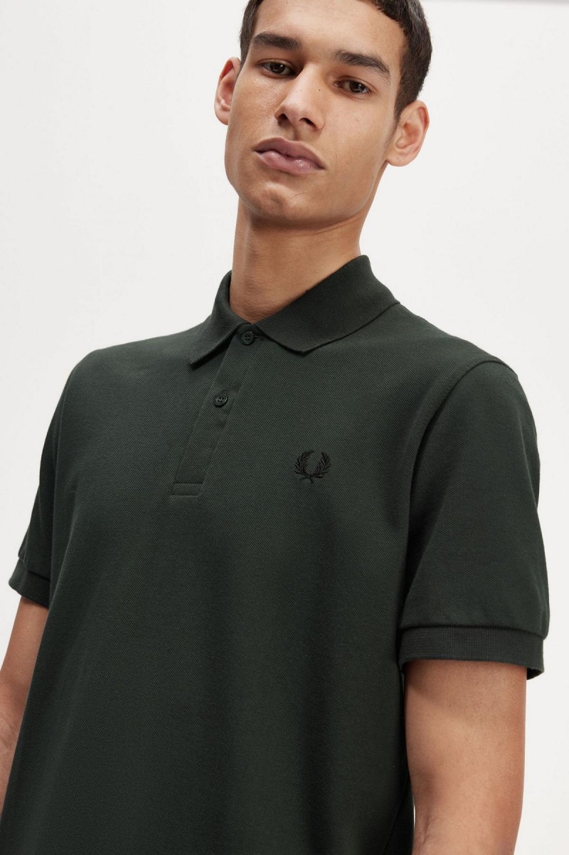 Fred Perry M3 Polo Shirts Herren Grün Schwarz | MCHHR67024