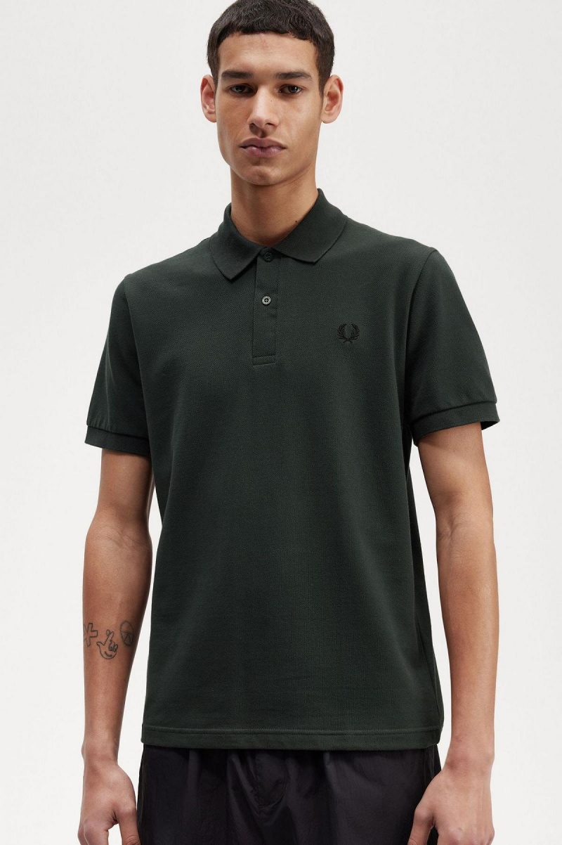 Fred Perry M3 Polo Shirts Herren Grün Schwarz | MCHHR67024
