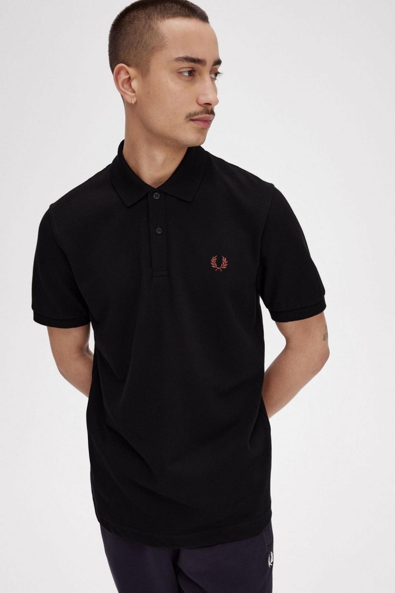 Fred Perry M3 Polo Shirts Herren Schwarz Braun | ZCHMJ51948