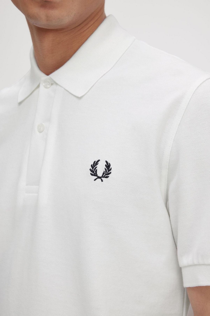 Fred Perry M3 Polo Shirts Herren Weiß Navy | YCHVQ62081