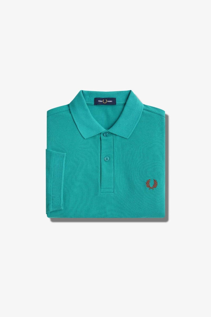Fred Perry M6000 Fred Perry Shirt Herren Tiefesmintfarben Braun | YCHGT97384