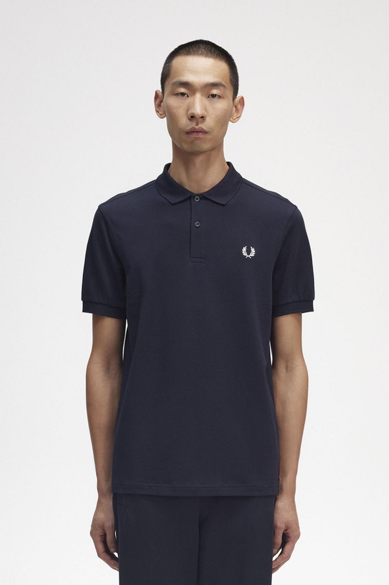 Fred Perry M6000 Fred Perry Shirt Herren Navy Weiß | CHQAV70196