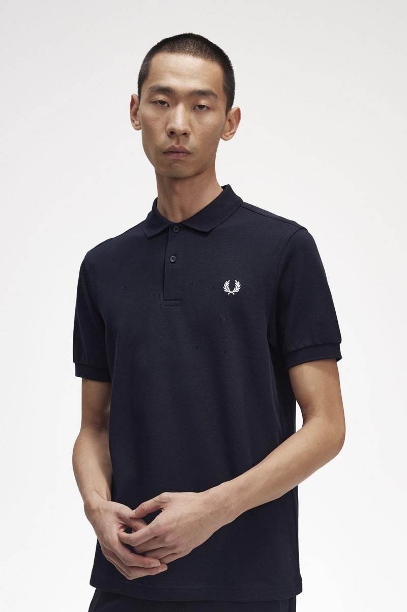 Fred Perry M6000 Fred Perry Shirt Herren Navy Weiß | CHQAV70196