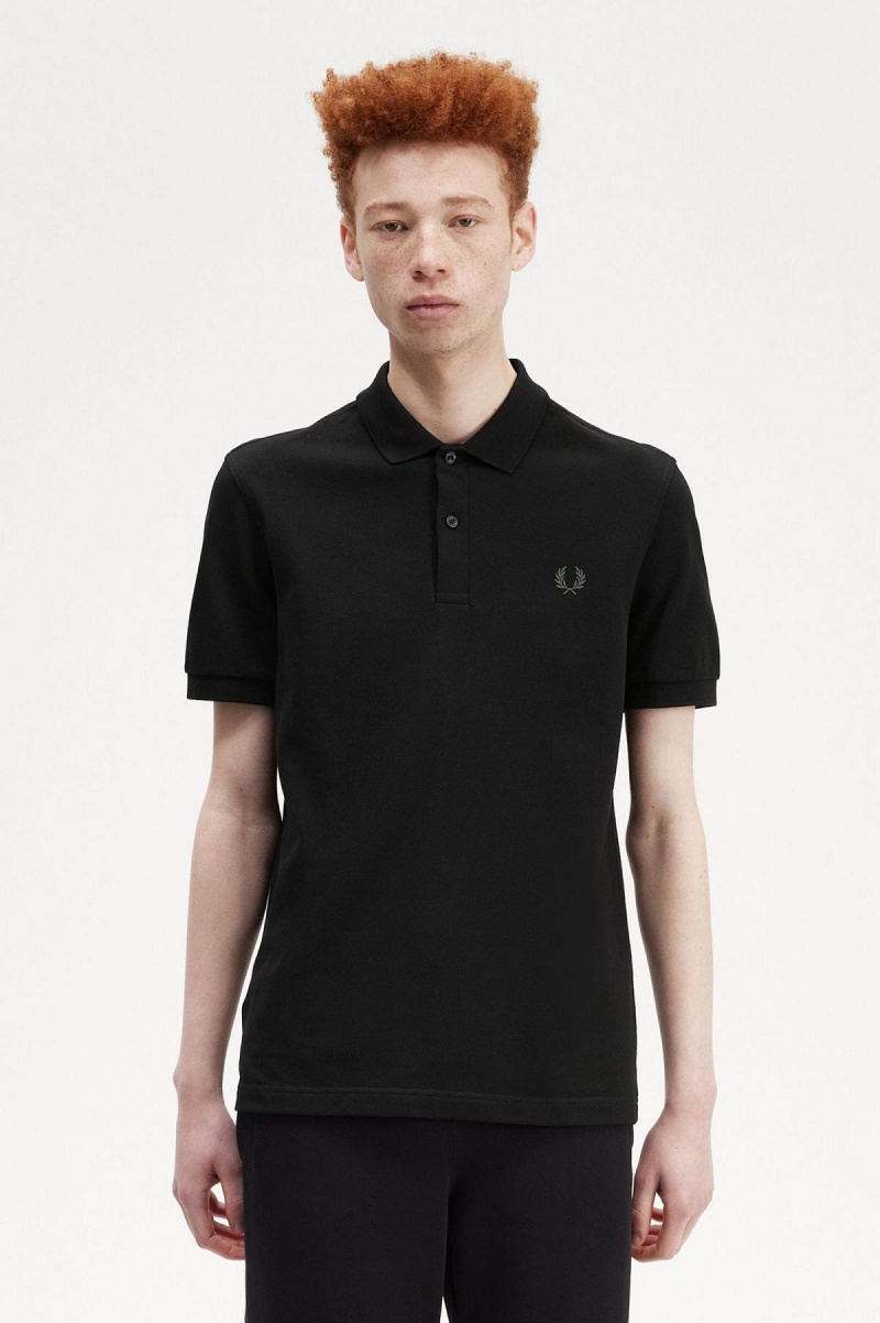 Fred Perry M6000 Fred Perry Shirt Herren Schwarz Grün | YCHGT33663
