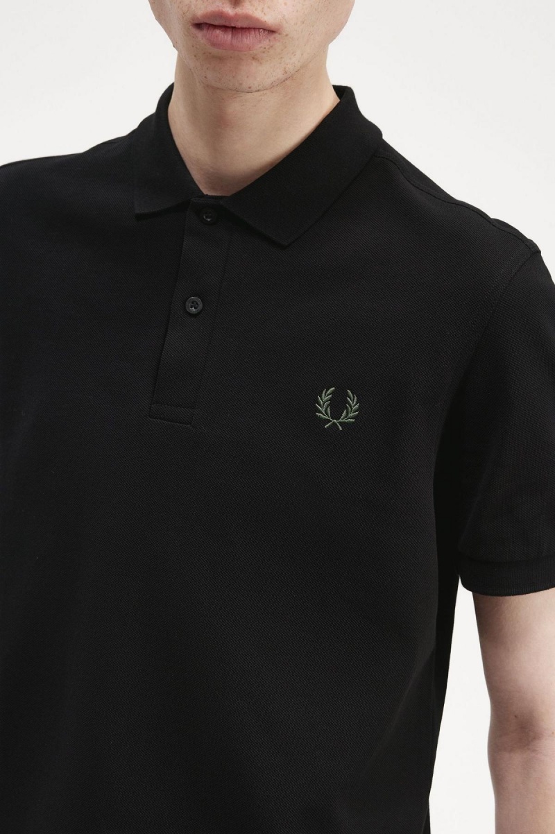 Fred Perry M6000 Fred Perry Shirt Herren Schwarz Grün | YCHGT33663