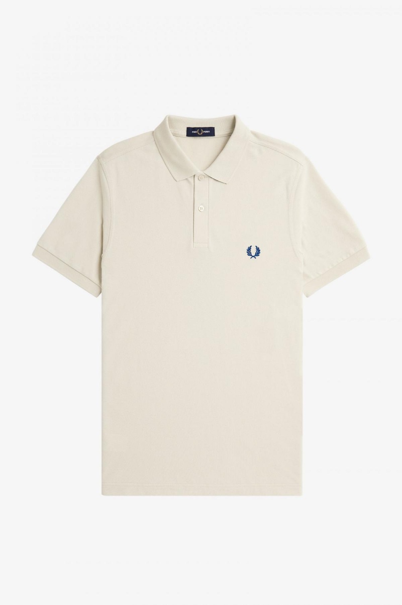 Fred Perry M6000 Fred Perry Shirt Herren Ecru / Shaded Cobalt | BCHSO23592