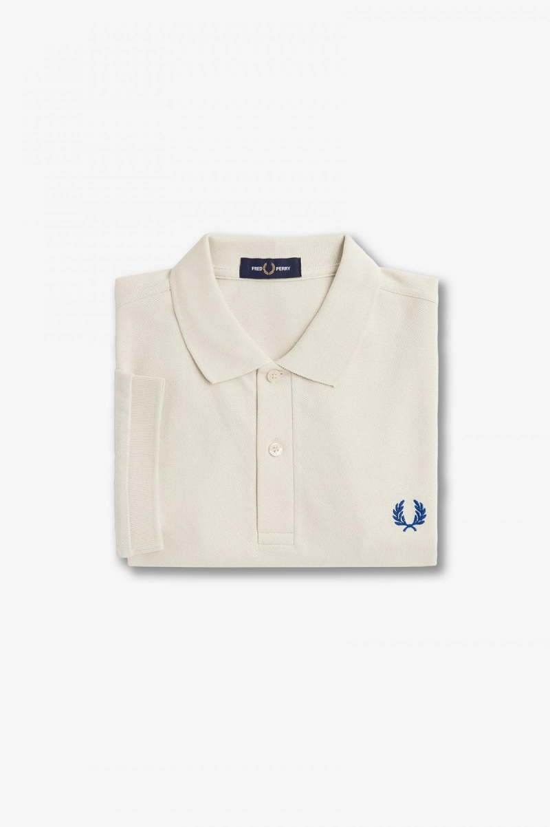 Fred Perry M6000 Fred Perry Shirt Herren Ecru / Shaded Cobalt | BCHSO23592
