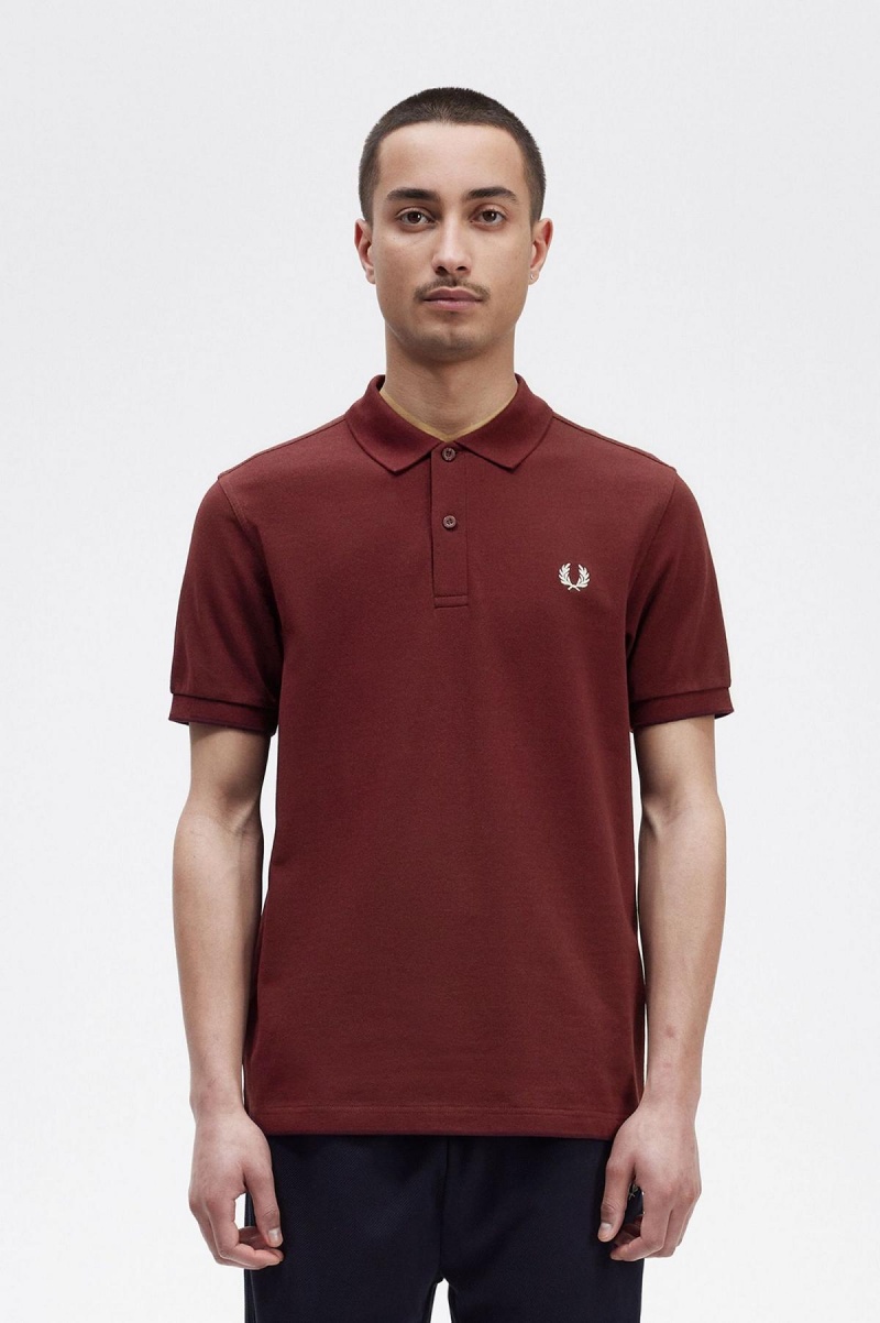 Fred Perry M6000 Fred Perry Shirt Herren Oxblood / Ecru | DCHVO96130