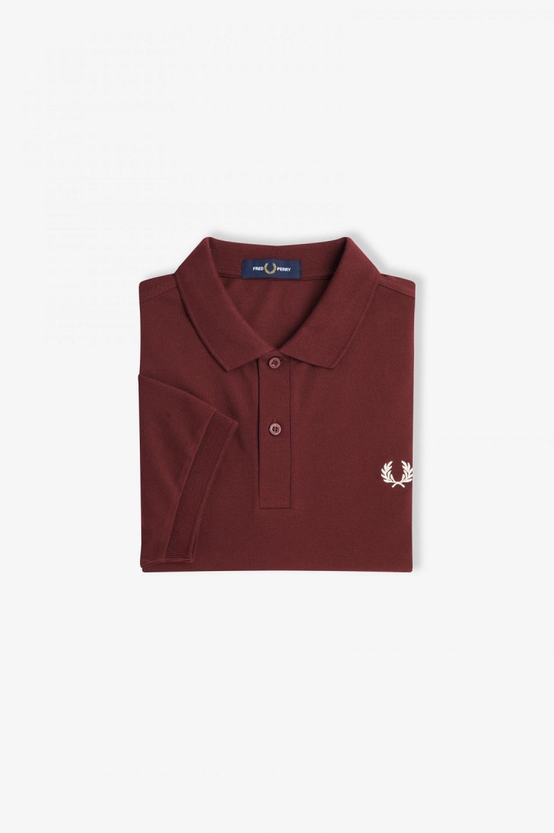 Fred Perry M6000 Fred Perry Shirt Herren Oxblood / Ecru | DCHVO96130