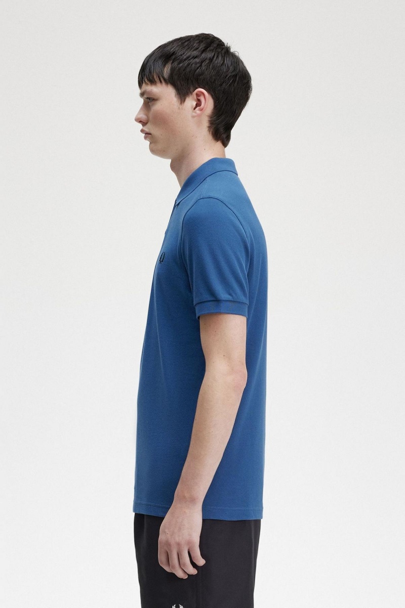 Fred Perry M6000 Polo Shirts Herren Blau Schwarz | QCHWA22266