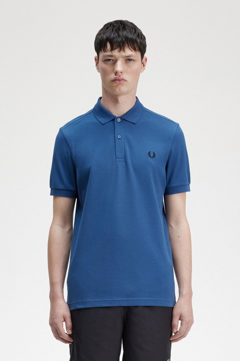 Fred Perry M6000 Polo Shirts Herren Blau Schwarz | QCHWA22266