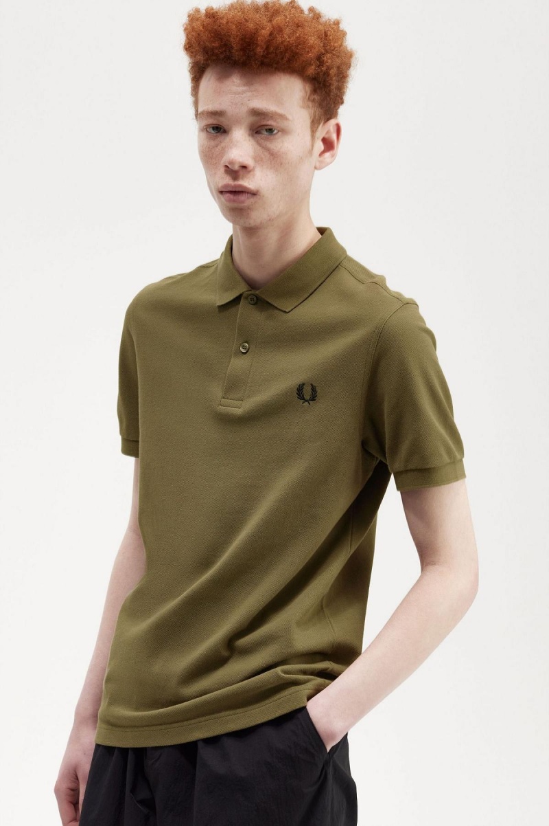 Fred Perry M6000 Polo Shirts Herren Grün Schwarz | XCHGW75176