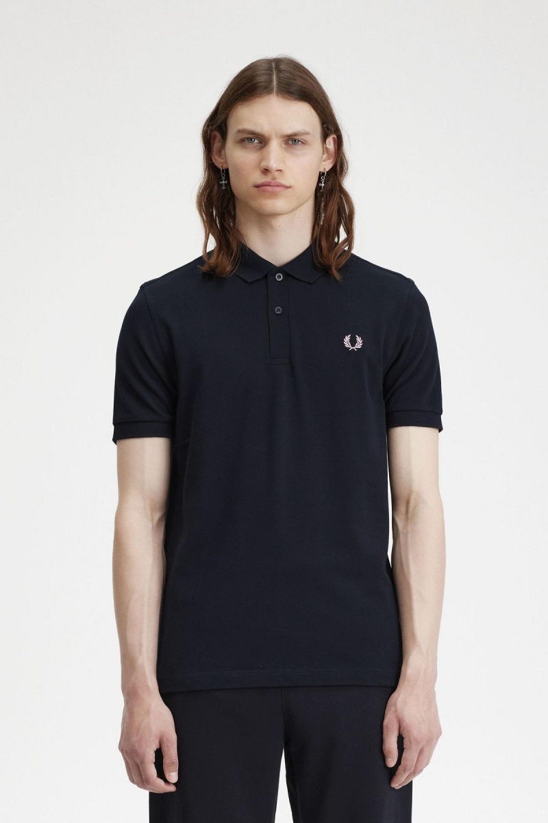 Fred Perry M6000 Polo Shirts Herren Navy Dunkelrosa | CHNZX35229