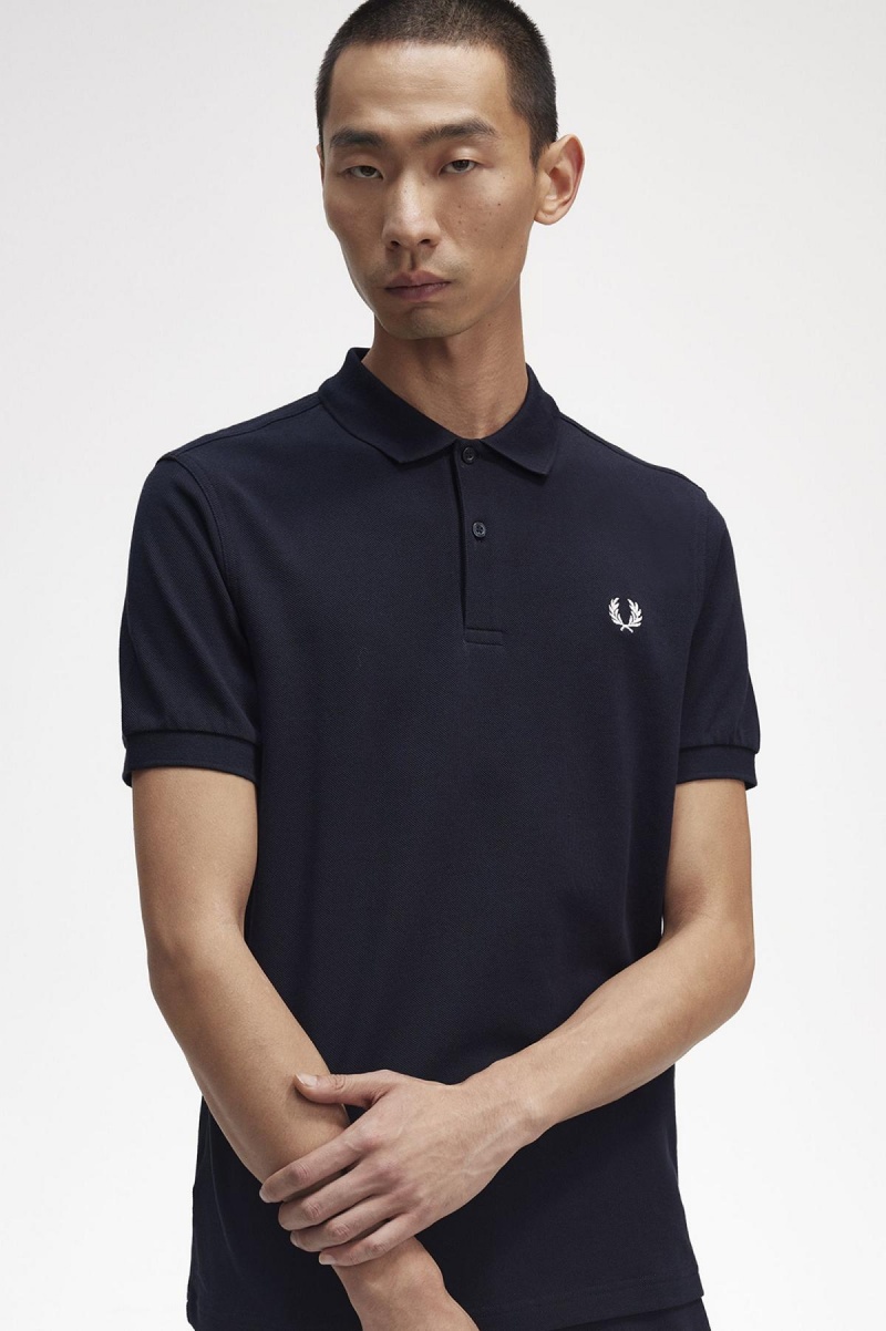 Fred Perry M6000 Polo Shirts Herren Navy Weiß | LCHTR47421