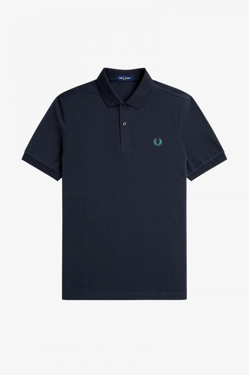 Fred Perry M6000 Polo Shirts Herren Navy Tiefesmintfarben | CHEAH15525