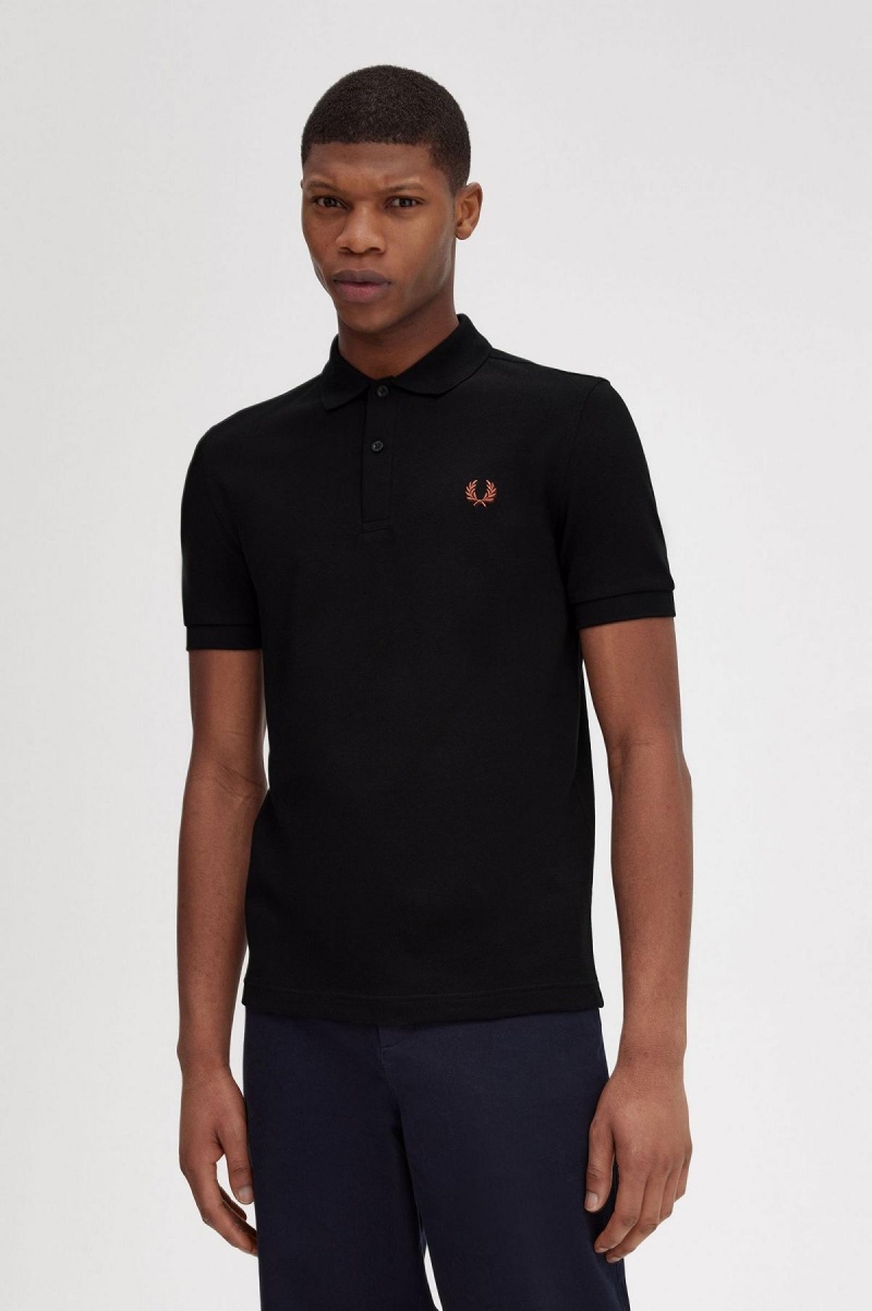 Fred Perry M6000 Polo Shirts Herren Schwarz Braun | ACHDF41399