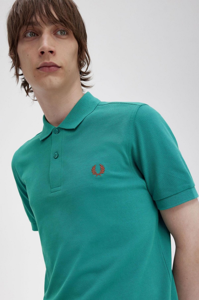 Fred Perry M6000 Polo Shirts Herren Tiefesmintfarben Braun | CHNZX23440