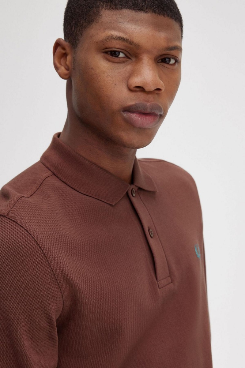 Fred Perry M6006 Polo Shirts Herren Braun Tiefesmintfarben | GCHEC89014