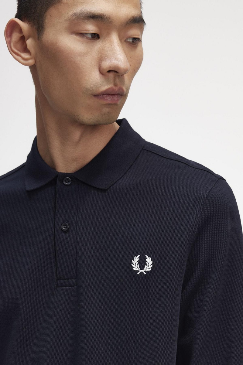 Fred Perry M6006 Polo Shirts Herren Navy Weiß | CHXMI19041