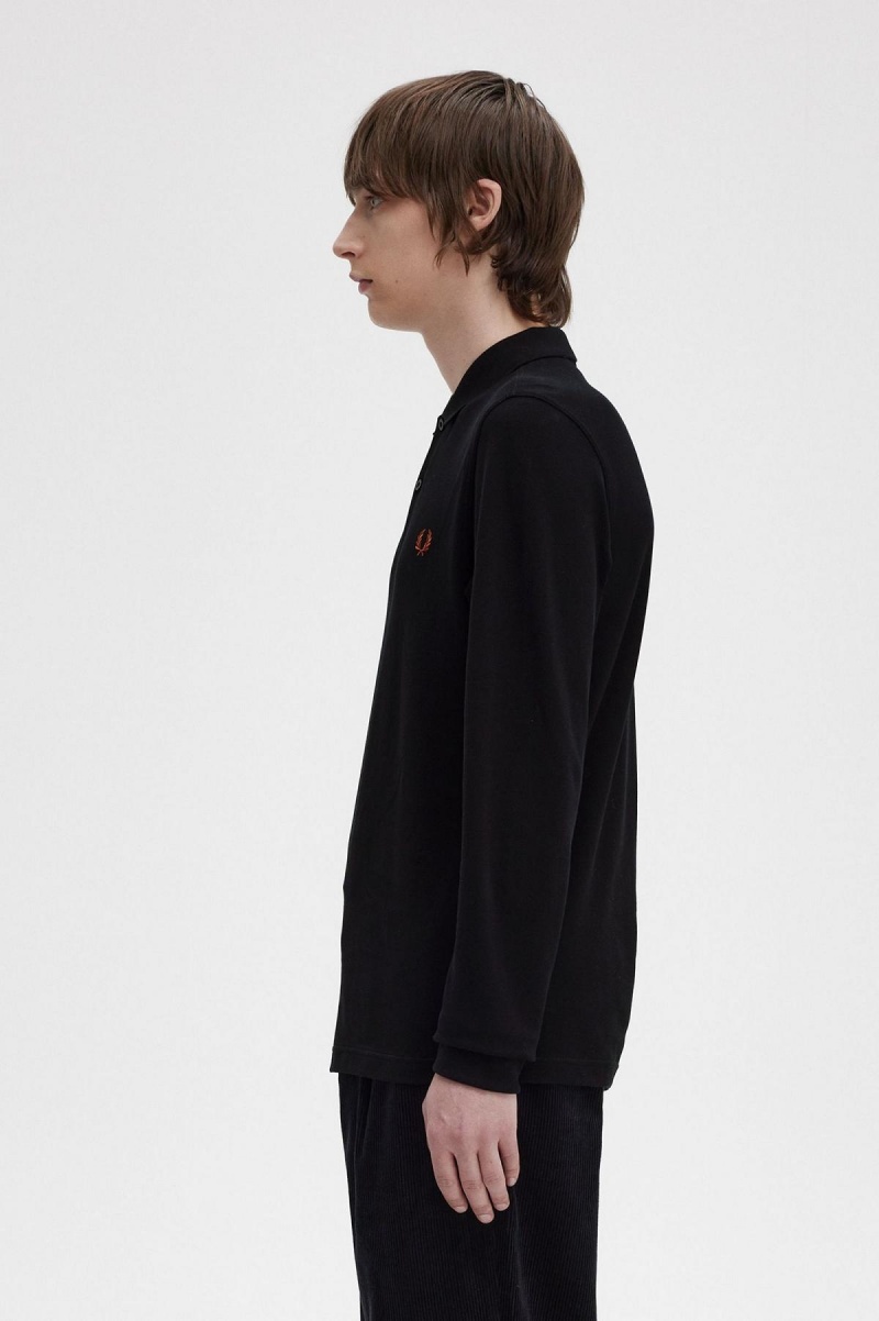 Fred Perry M6006 Polo Shirts Herren Schwarz Braun | CHICD25178