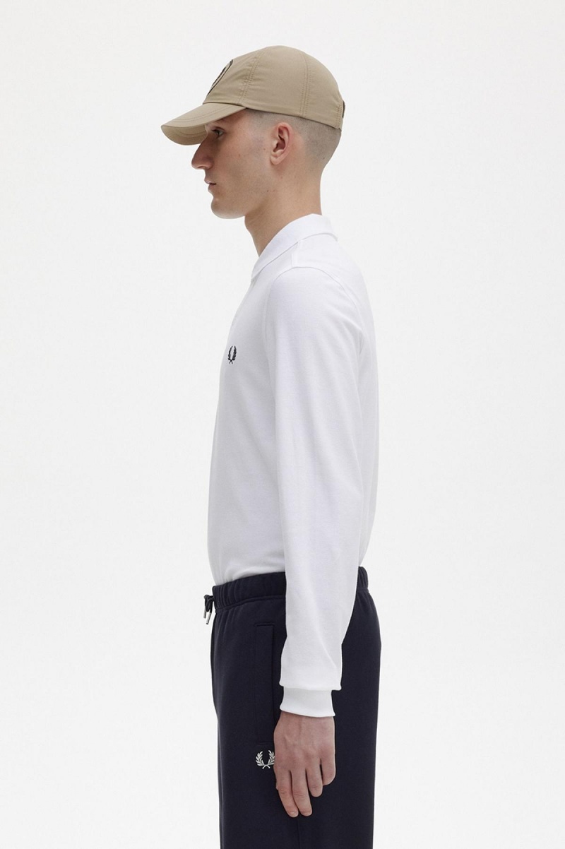 Fred Perry M6006 Polo Shirts Herren Weiß Navy | MCHFT66338