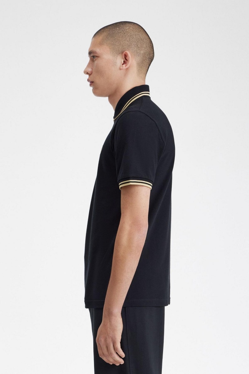Fred Perry Makati M12 Polo Shirts Herren Schwarz | CHICD42296