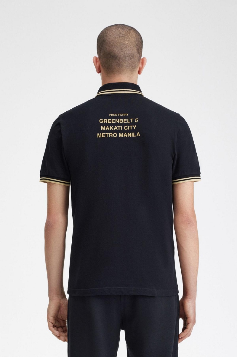 Fred Perry Makati M12 Polo Shirts Herren Schwarz | CHICD42296