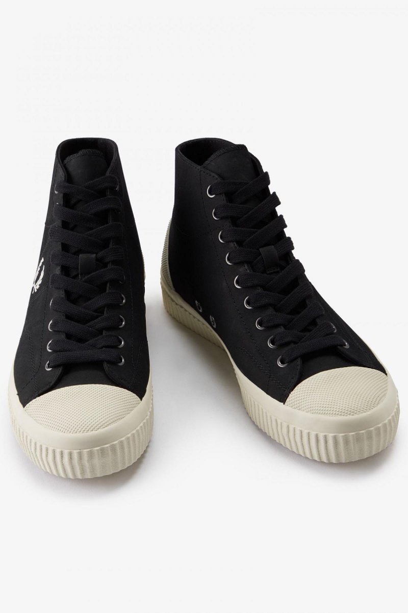 Fred Perry Mid Hughes Schuhe Herren Schwarz | LCHTR14076