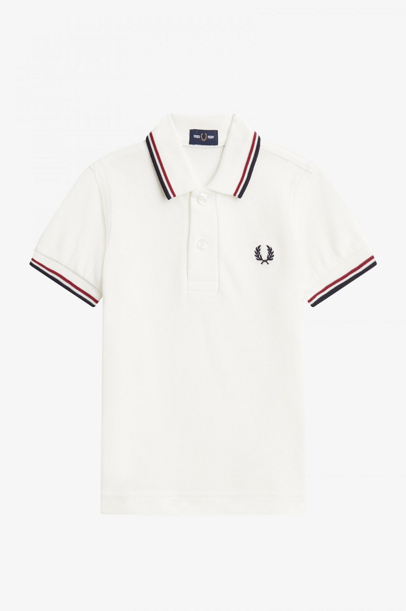 Fred Perry My First Kinder Accessories Weiß Rot Navy | CHICD15928