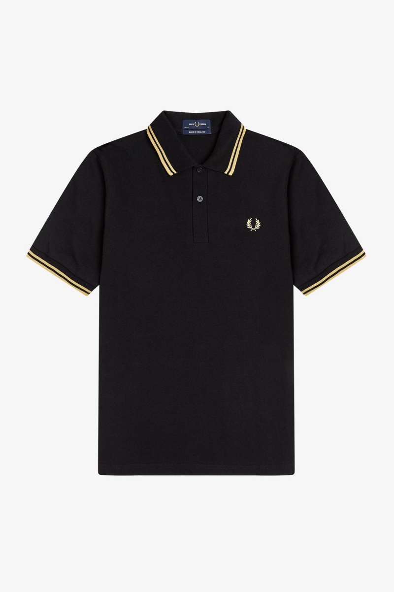 Fred Perry Osaka M12 Fred Perry Shirt Herren Schwarz | SCHVO45334