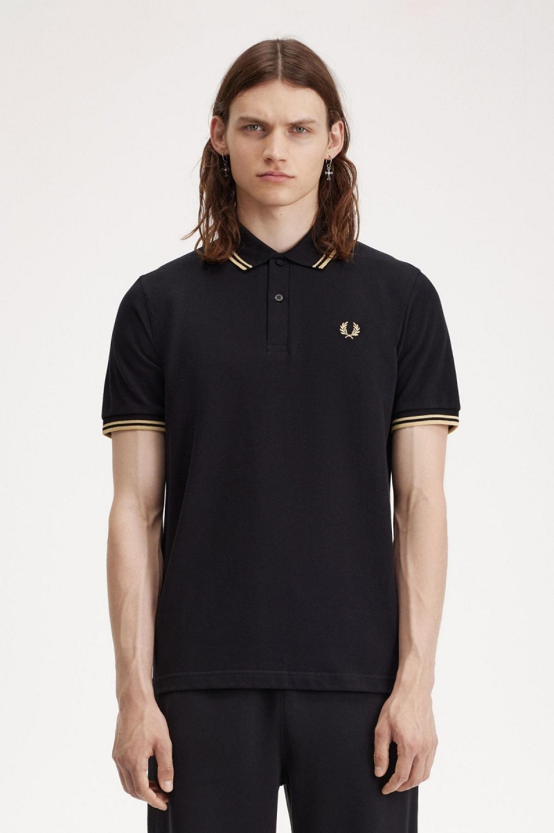 Fred Perry Osaka M12 Fred Perry Shirt Herren Schwarz | SCHVO45334