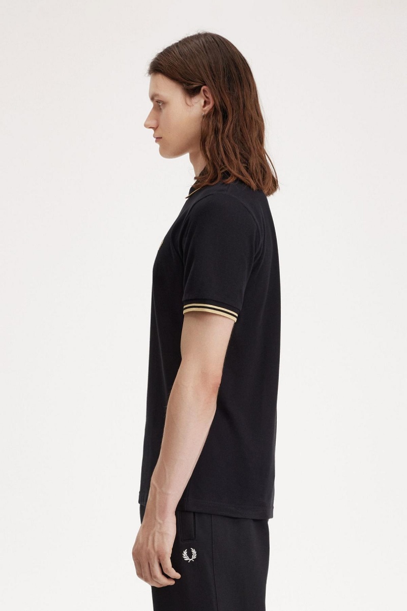 Fred Perry Osaka M12 Fred Perry Shirt Herren Schwarz | SCHVO45334