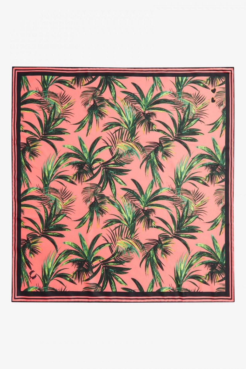 Fred Perry Palm Print Schal Accessories Koralle | UCHND58088