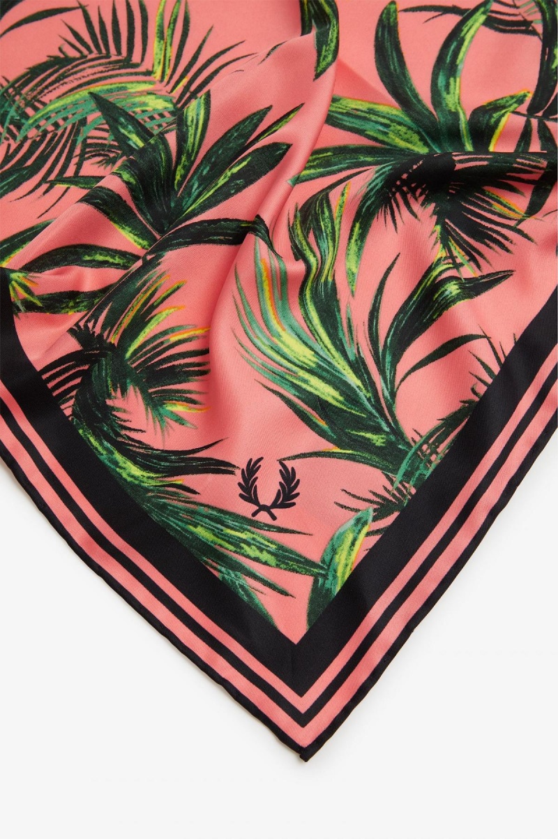 Fred Perry Palm Print Schal Accessories Koralle | UCHND58088
