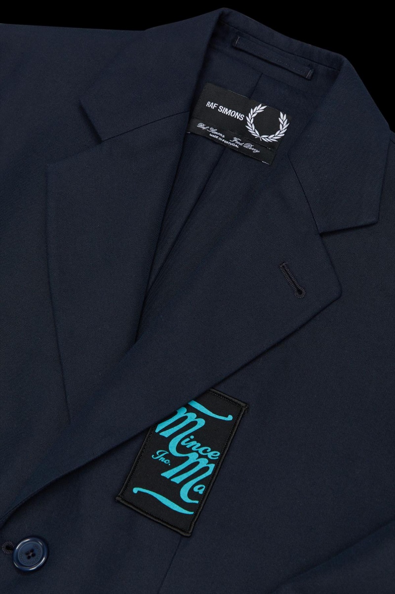 Fred Perry Patch Detail Blazer Mäntel Herren Navy | CHNZX73060