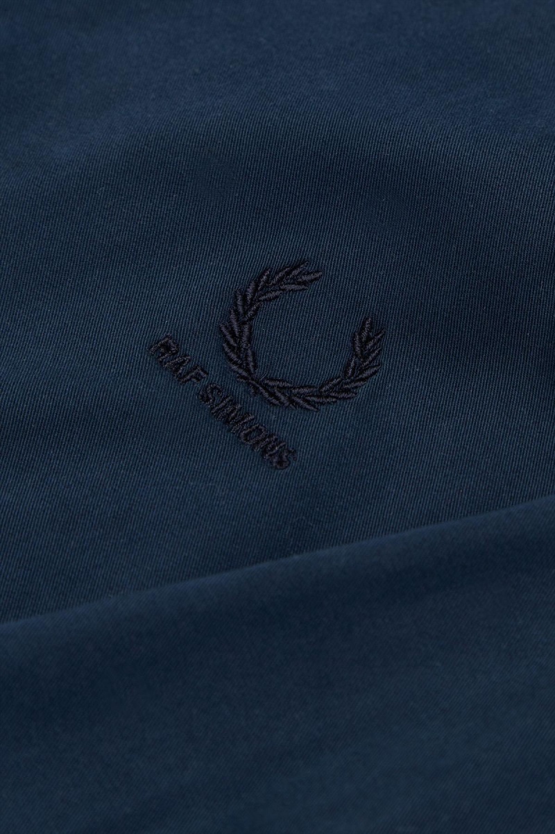 Fred Perry Patch Detail Parka Mäntel Herren Navy | XCHBH14304