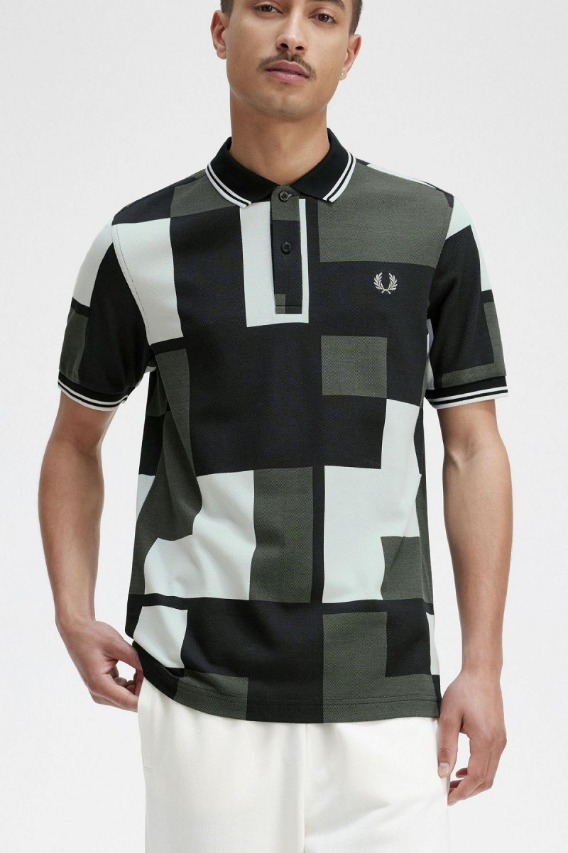 Fred Perry Pixel Print Fred Perry Shirt Polo Shirts Herren Hell | XCHGW10705