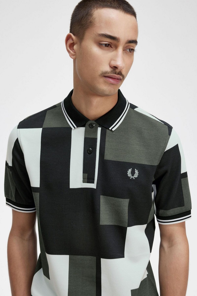 Fred Perry Pixel Print Fred Perry Shirt Polo Shirts Herren Hell | XCHGW10705