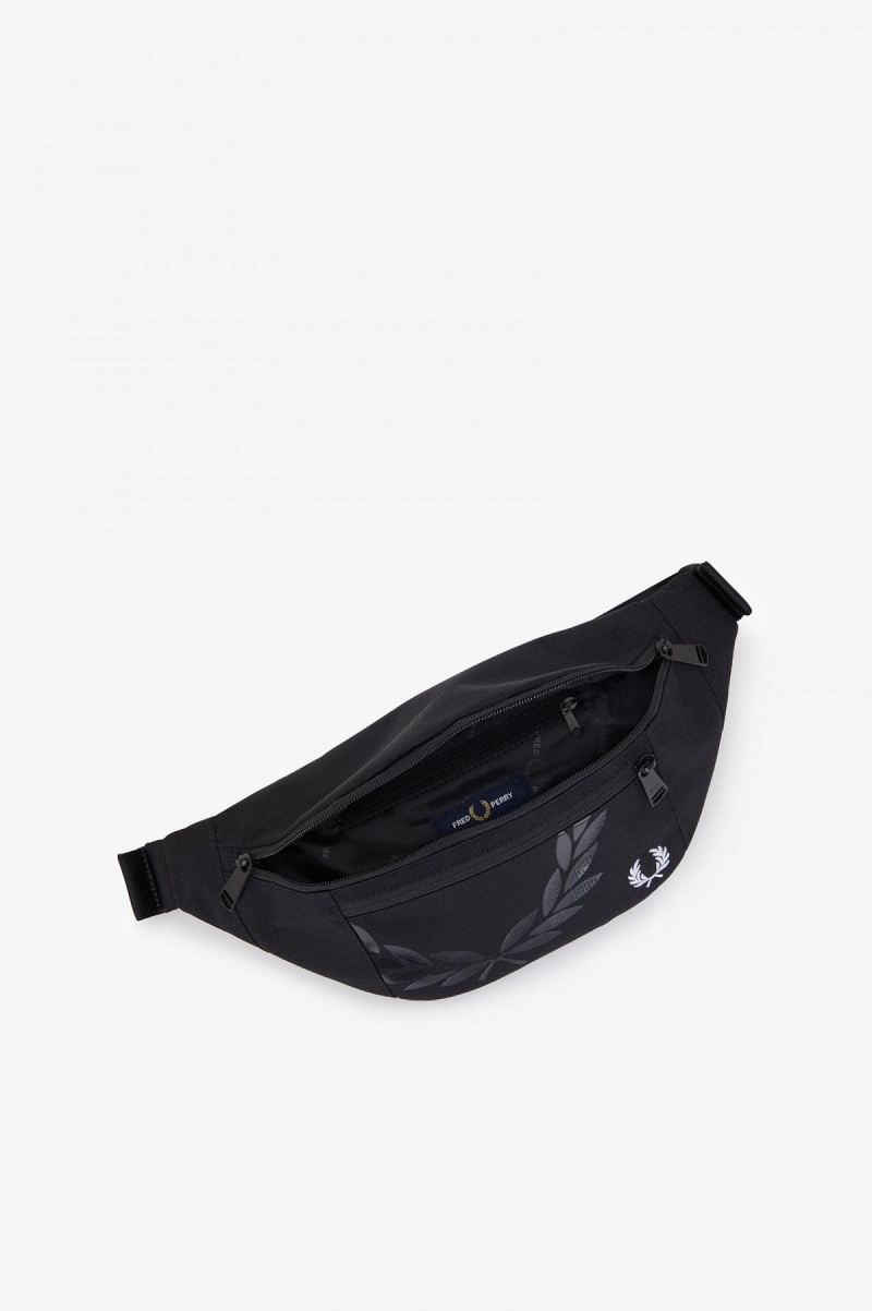 Fred Perry Printed Ripstop Cross Body Tasche Accessories Schwarz | CHNEJ90560