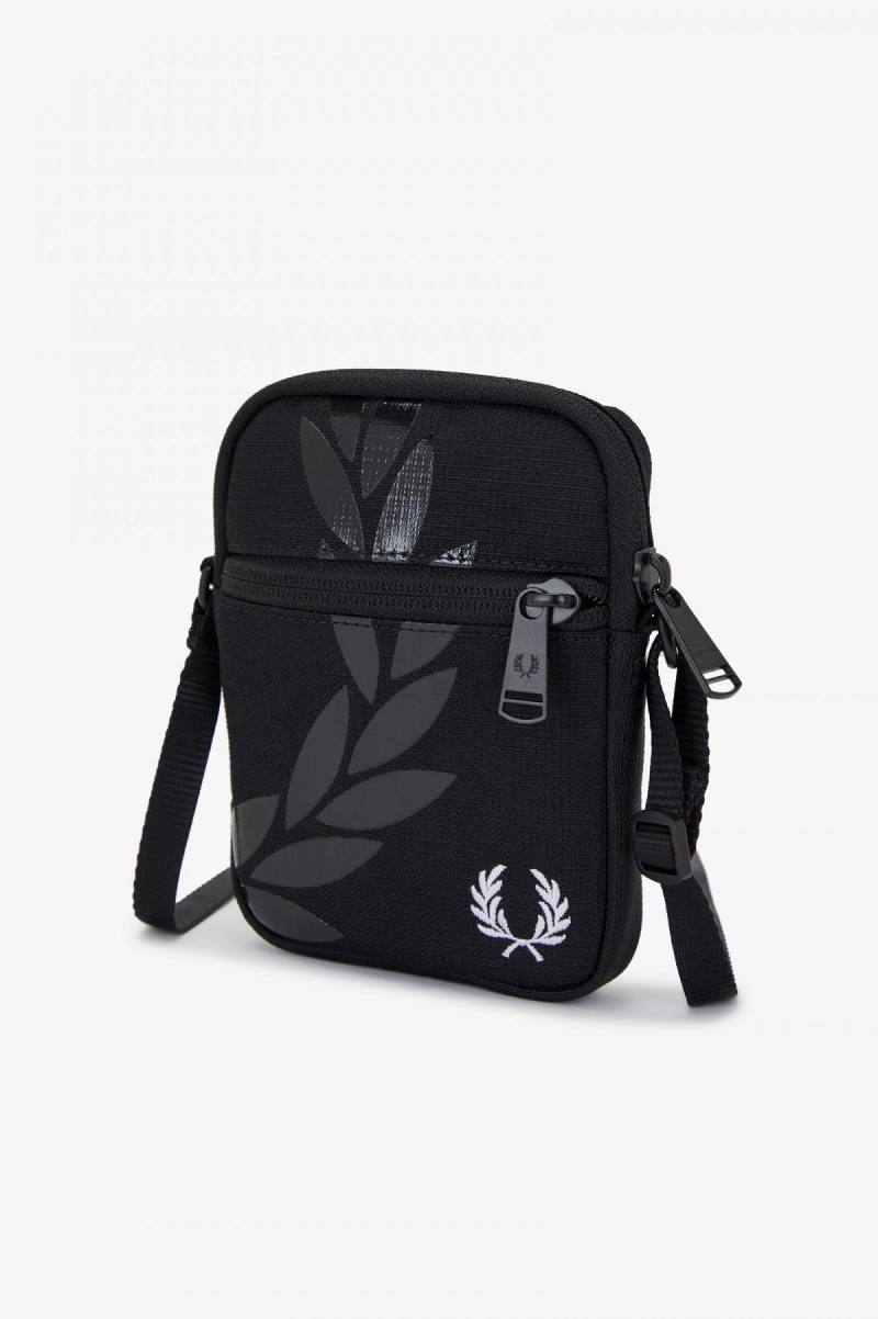 Fred Perry Printed Ripstop Side Tasche Accessories Schwarz | CHDFL25393