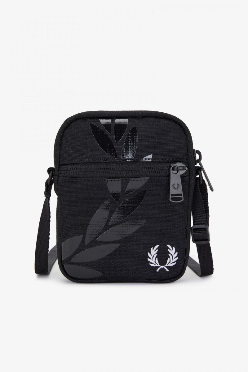 Fred Perry Printed Ripstop Side Tasche Accessories Schwarz | CHDFL25393