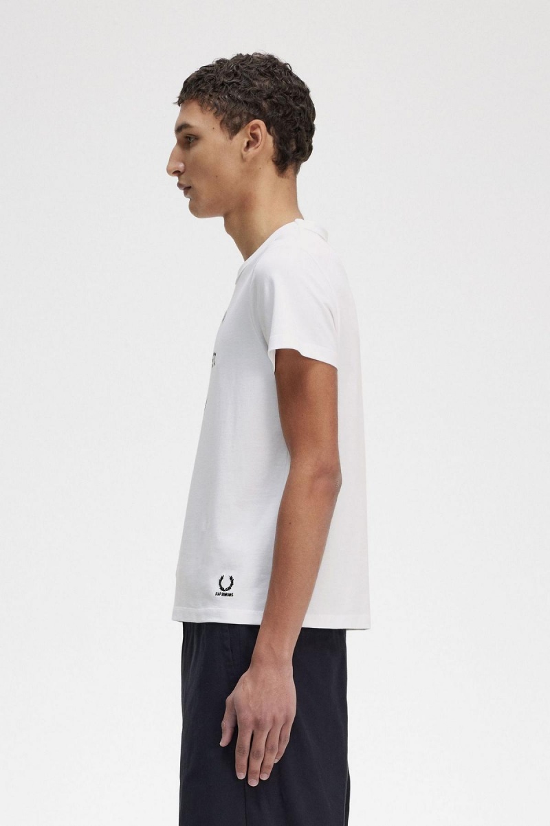 Fred Perry Printed Slim-Fit T-shirts Herren Weiß | MCHFT24583