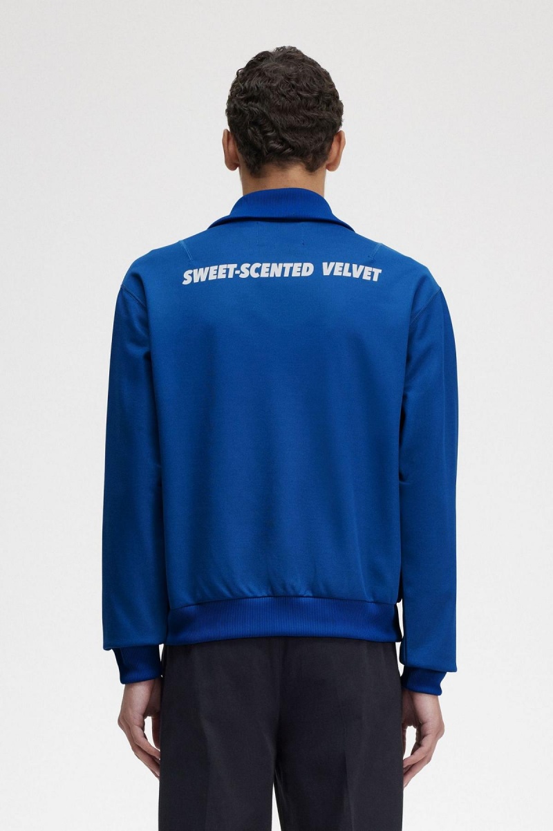 Fred Perry Printed Trainingsjacke Herren Königsblau Blau | ACHDF75895