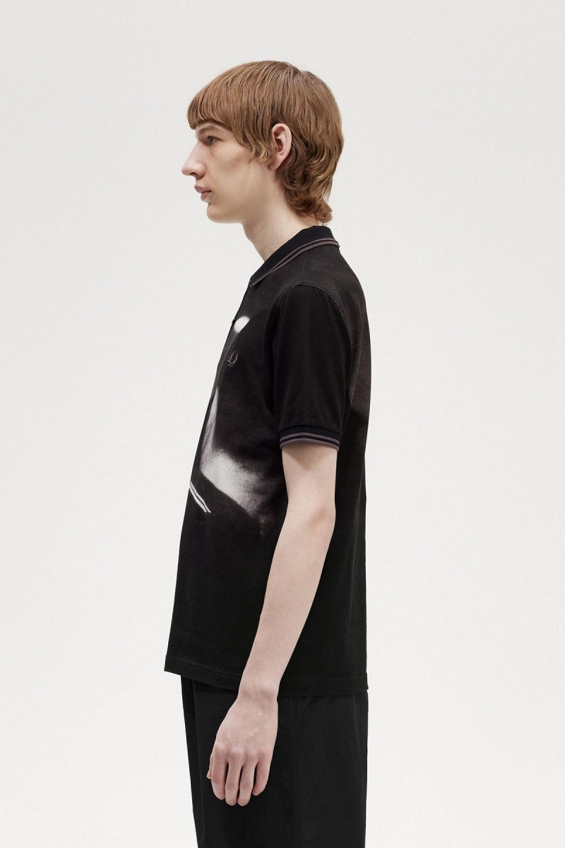 Fred Perry Rave Graphic Fred Perry Shirt Polo Shirts Herren Schwarz | TCHPQ75465