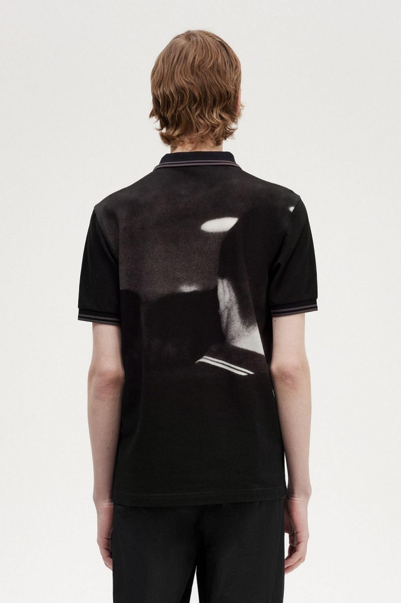 Fred Perry Rave Graphic Fred Perry Shirt Polo Shirts Herren Schwarz | TCHPQ75465