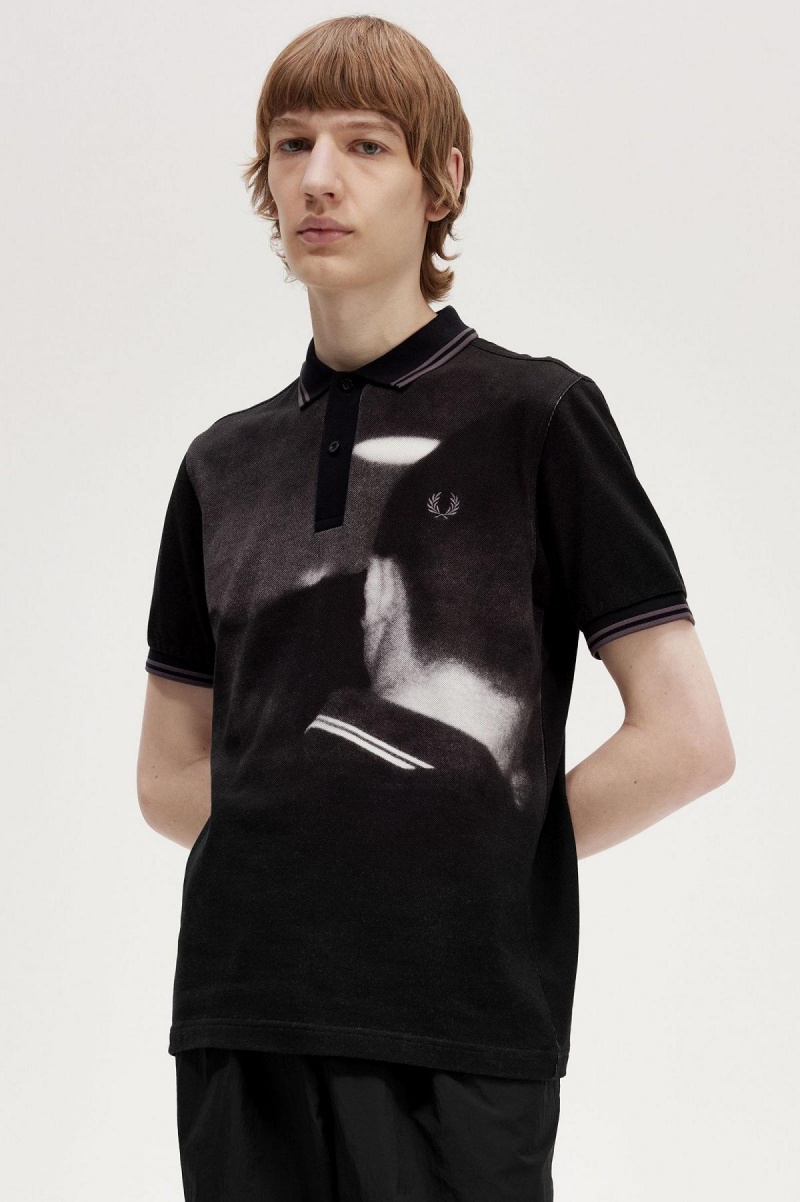 Fred Perry Rave Graphic Fred Perry Shirt Polo Shirts Herren Schwarz | TCHPQ75465