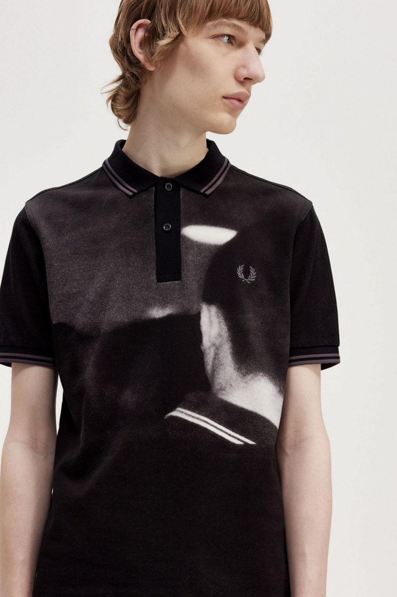 Fred Perry Rave Graphic Fred Perry Shirt Polo Shirts Herren Schwarz | TCHPQ75465