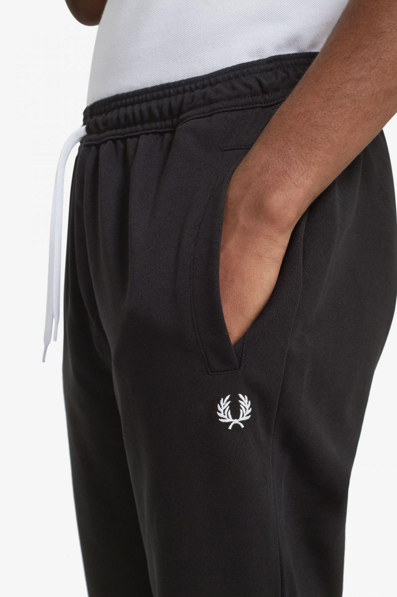 Fred Perry Reverse Tricot Track Pants Hosen Herren Schwarz | SCHNY16246
