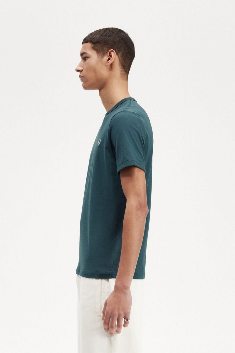 Fred Perry Ringer T-shirts Herren Blau | GCHUC61392